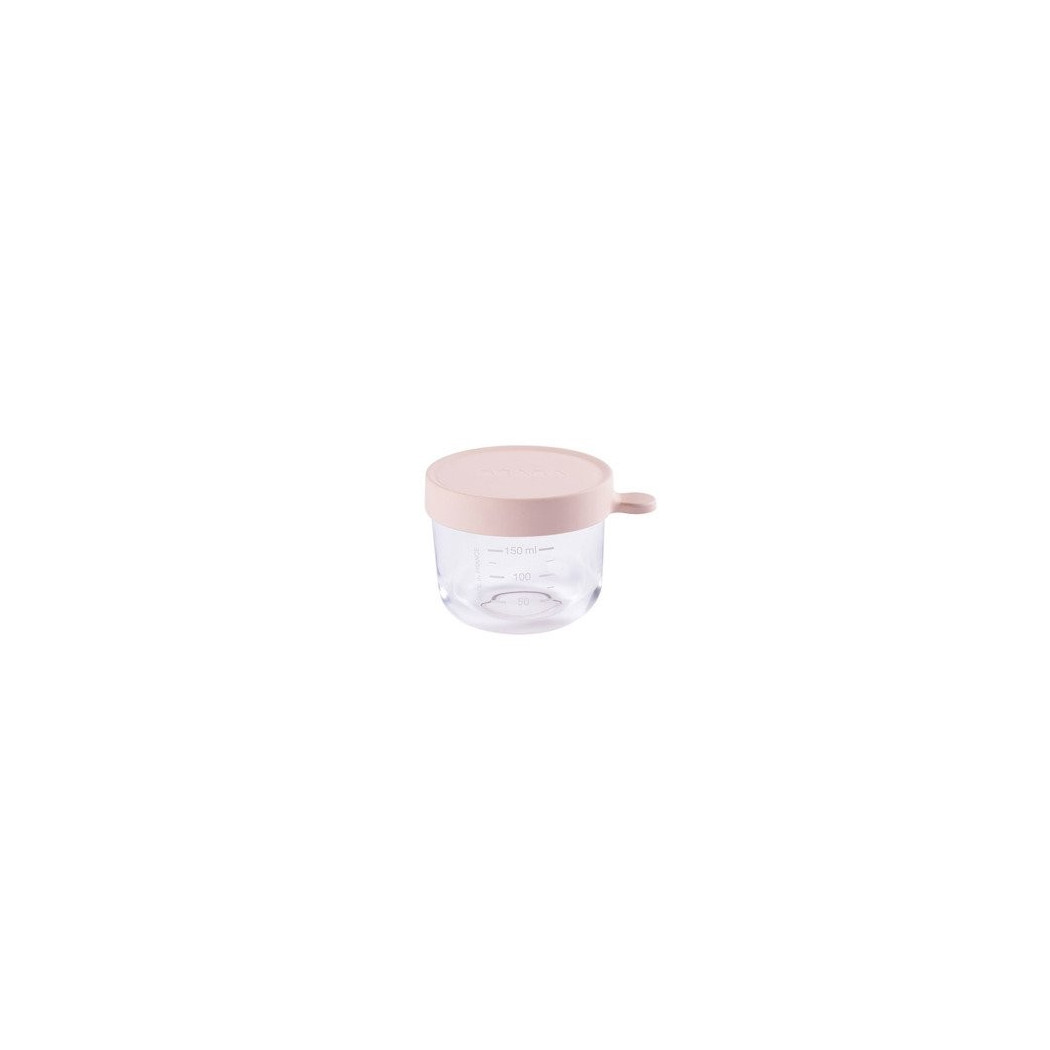 Pojemnik Szklany z Hermetycznym Zamknięciem 150 ml - Pink - Beaba