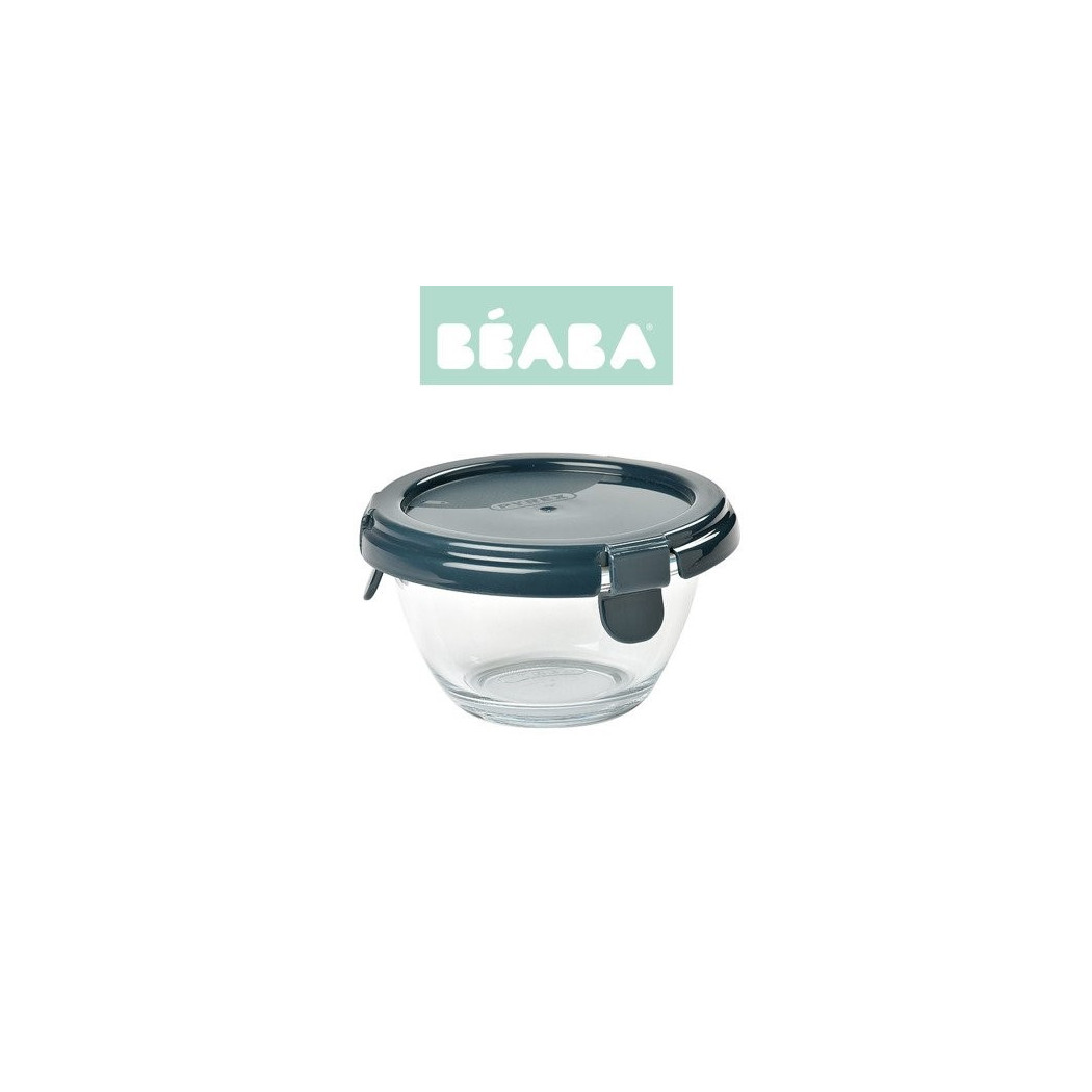 Dark Blue - Pojemnik Szklany z Hermetycznym Zamknięciem 200 ml - Pyrex - Beaba