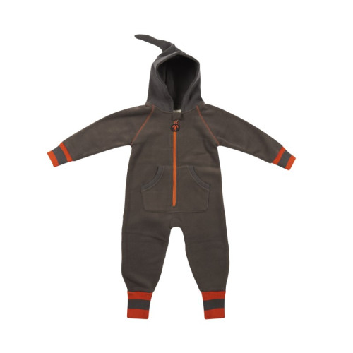 Grey/Orange - Fleece Suit - 86-92 - Kombinezon Polarowy - Ducksday