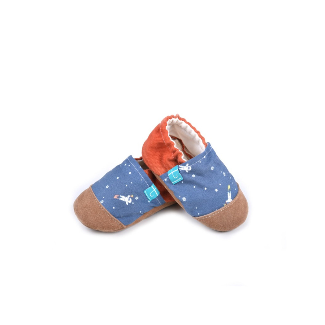 Astronaut ze skórką - rozmiar 18-24 miesięcy - Papcie Titot - SKÓRZANA PODESZWA