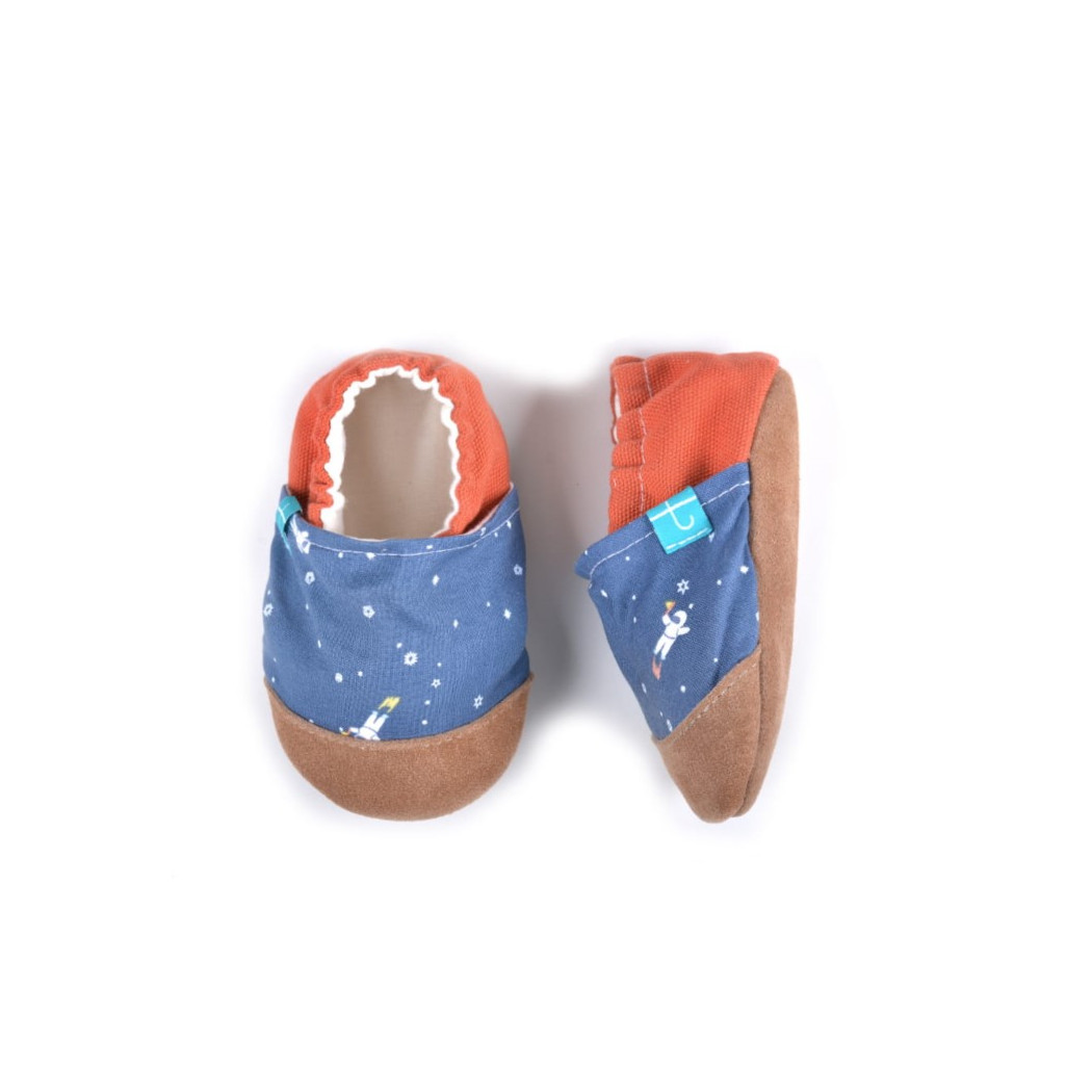 Astronaut ze skórką - rozmiar 18-24 miesięcy - Papcie Titot - SKÓRZANA PODESZWA