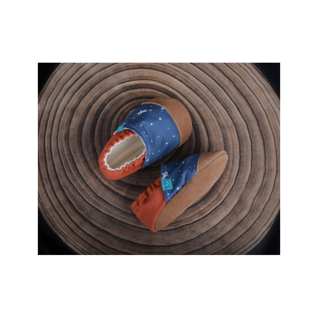 Astronaut ze skórką - rozmiar 18-24 miesięcy - Papcie Titot - SKÓRZANA PODESZWA