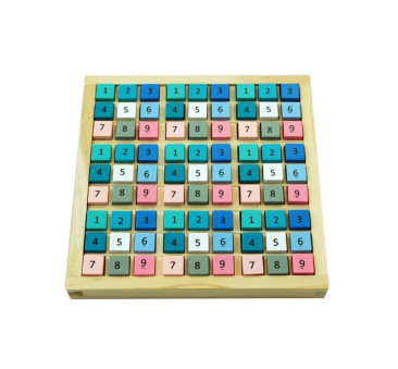 Drewniane Sudoku - Kolorowe Kostki - 3x3 - Adam Toys