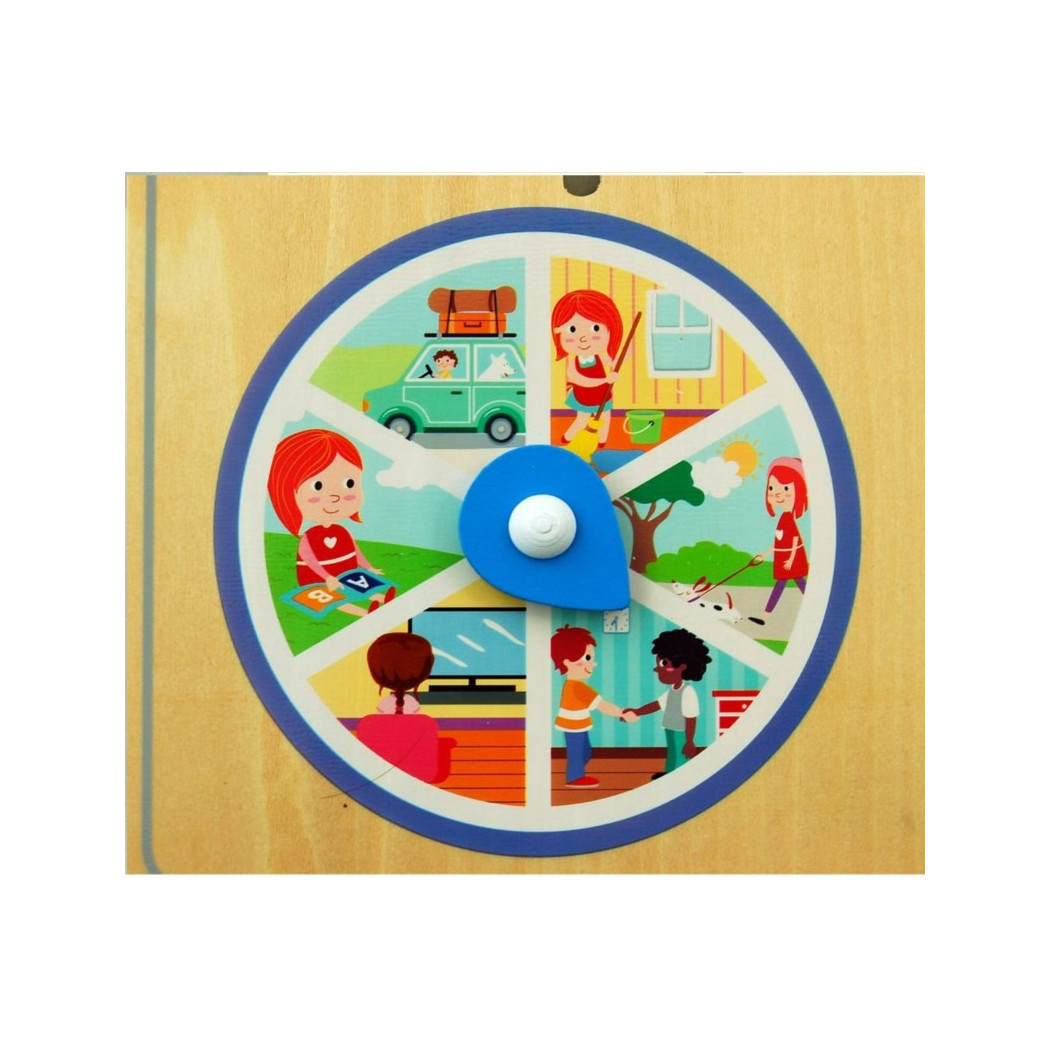 Kalendarz Drewniany Polski - Data, Godzina, Dzień Tygodnia, Miesiąc, Pora Roku, Pogoda - Adam Toys