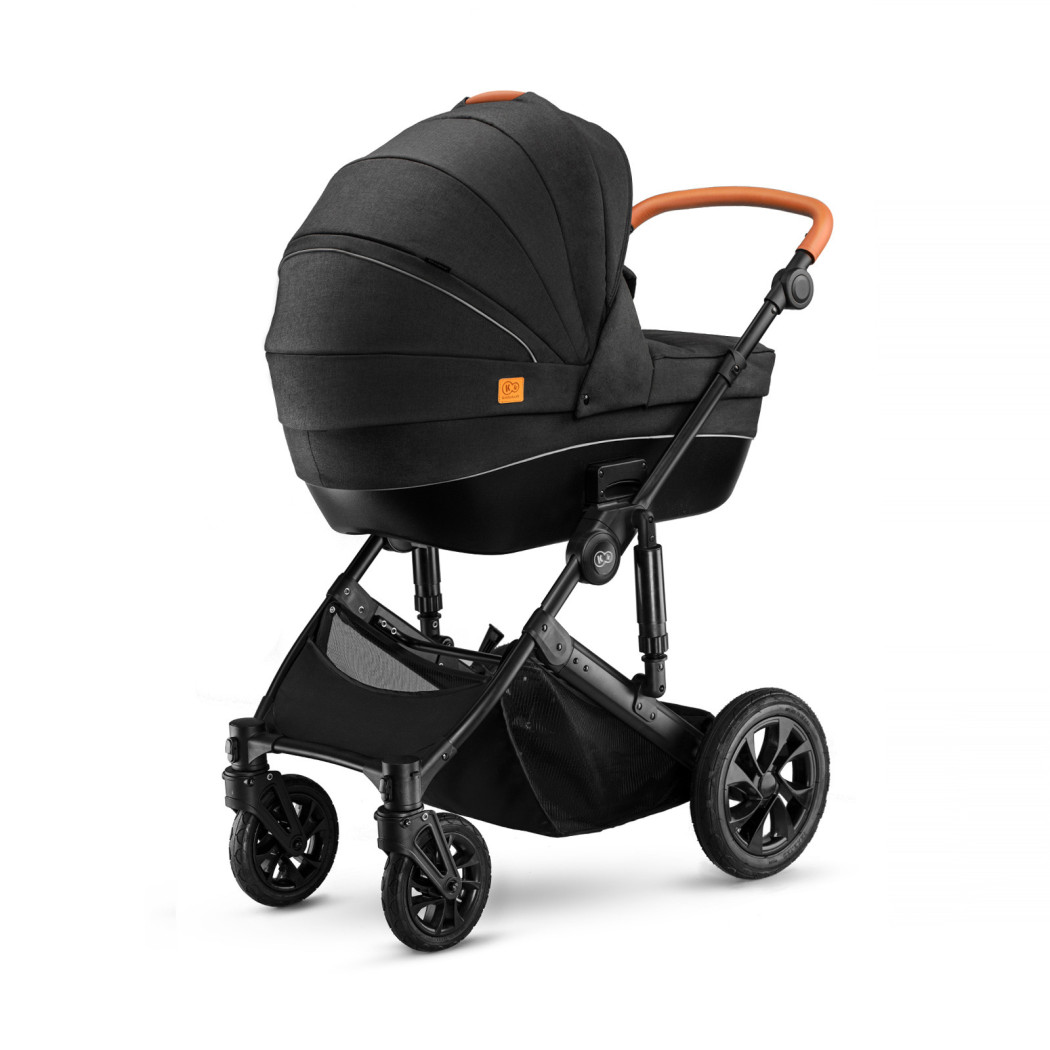 Black - Wózek Głęboko Spacerowy - PRIME 2W1 + Mommy Bag -  Kinderkraft
