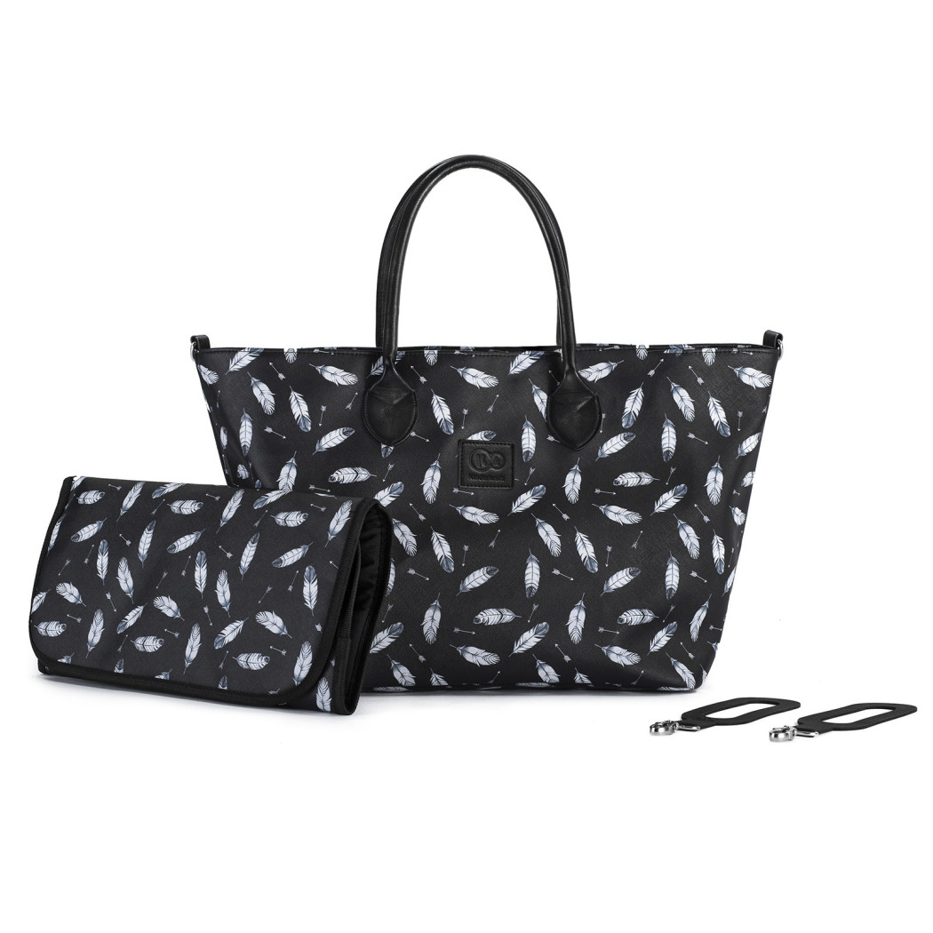Black - Wózek Głęboko Spacerowy - PRIME 2W1 + Mommy Bag -  Kinderkraft