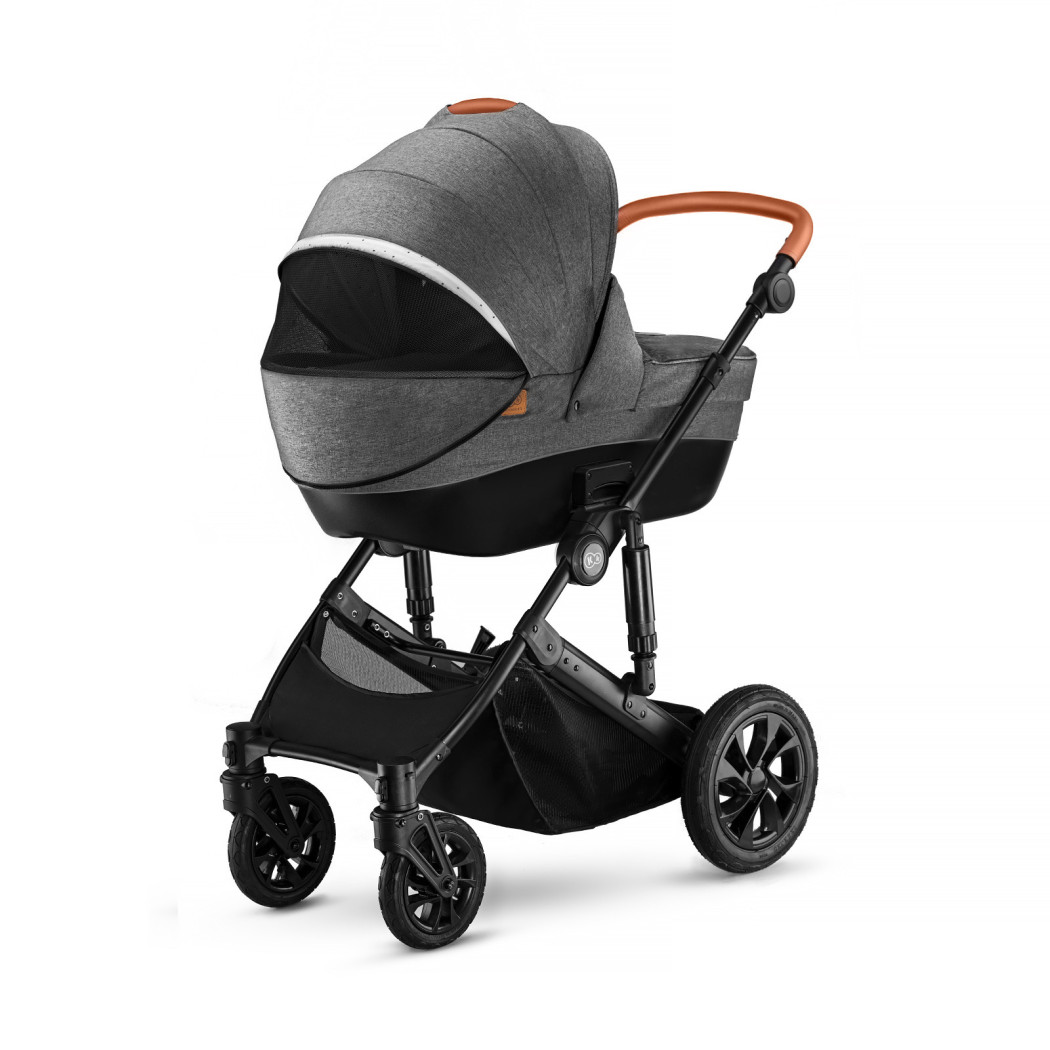 Grey - Wózek Głęboko Spacerowy - PRIME 2W1 + Mommy Bag -  Kinderkraft