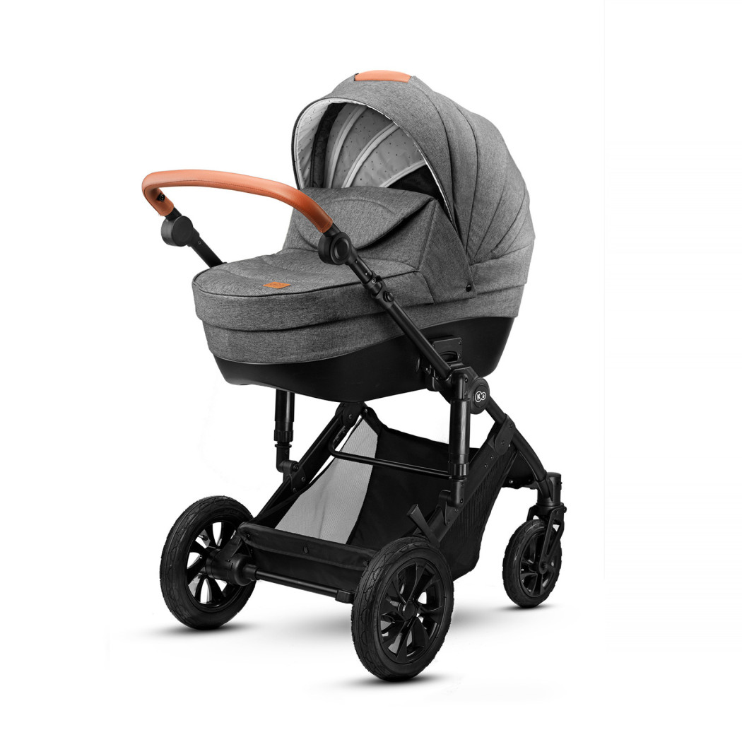 Grey - Wózek Głęboko Spacerowy - PRIME 2W1 + Mommy Bag -  Kinderkraft
