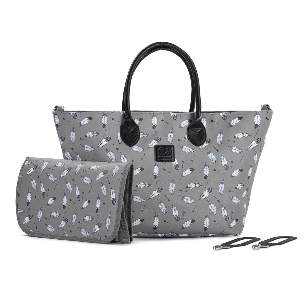 Grey - Wózek Głęboko Spacerowy - PRIME 2W1 + Mommy Bag -  Kinderkraft