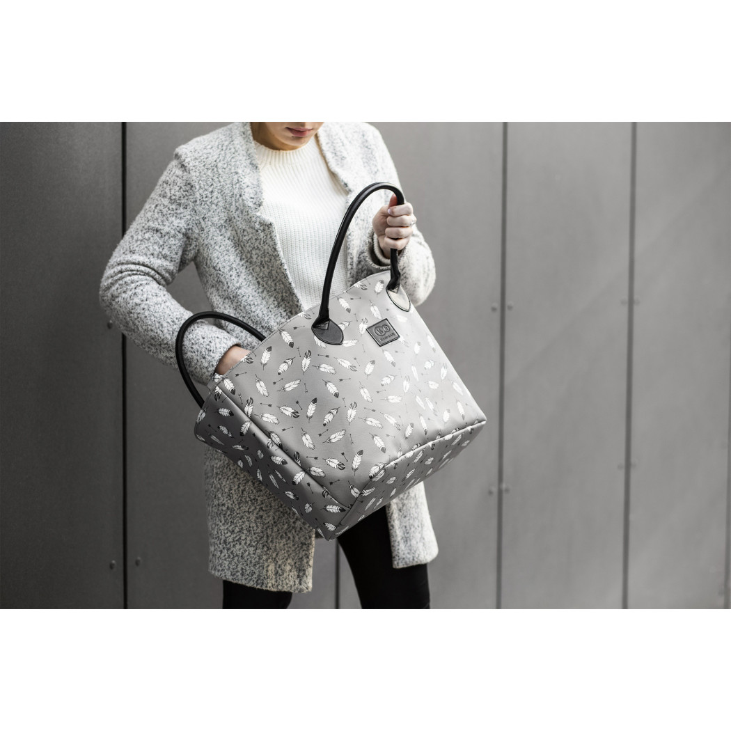 Grey - Wózek Głęboko Spacerowy - PRIME 2W1 + Mommy Bag -  Kinderkraft