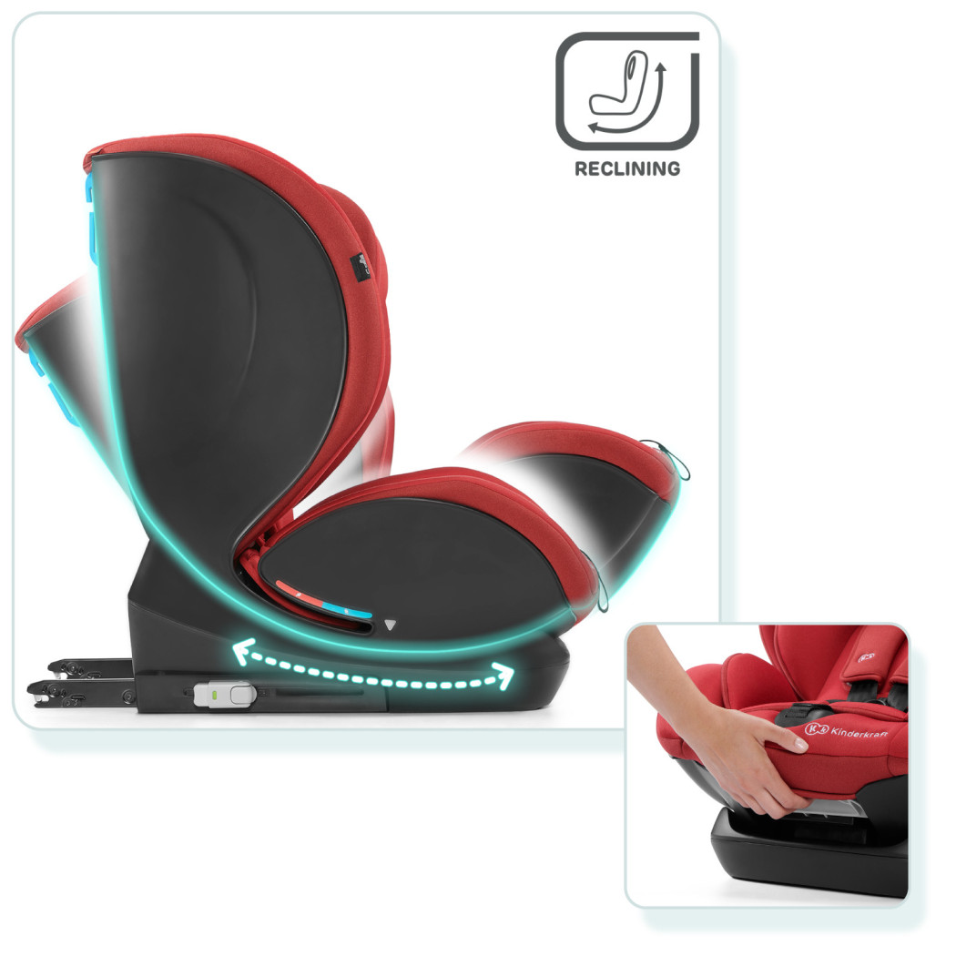 Grey - Fotelik Samochodowy MYWAY 0-36kg ISOFIX RWF18 - Szary - KINDERKRAFT