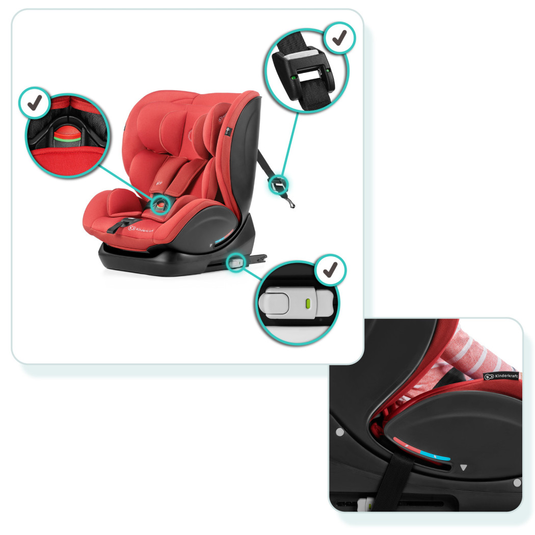Black - Fotelik Samochodowy MYWAY 0-36kg ISOFIX RWF18 - Czarny - KINDERKRAFT
