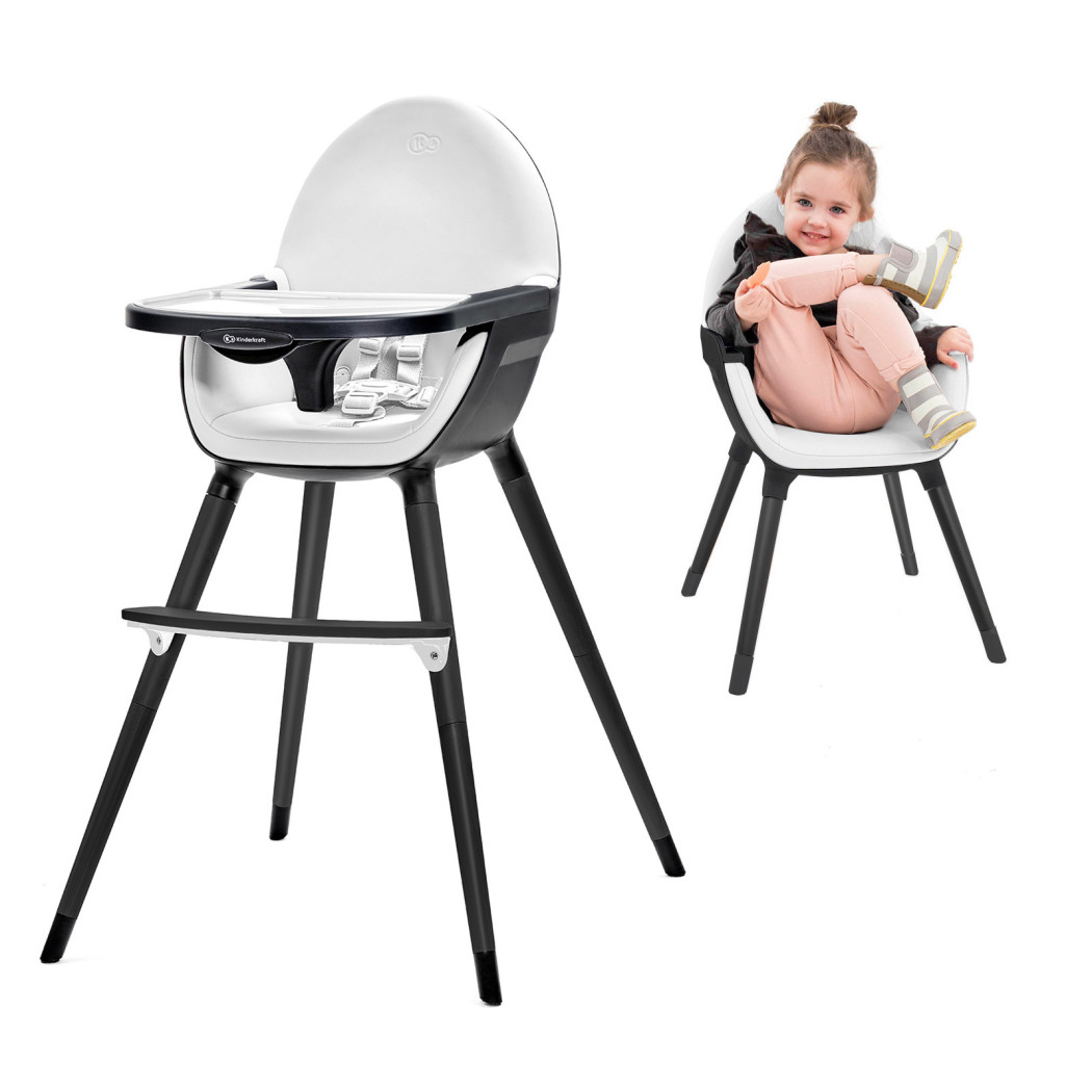 FINI- Full Black - Krzesełko Do Karmienia - 6 miesięcy + - Kinderkraft