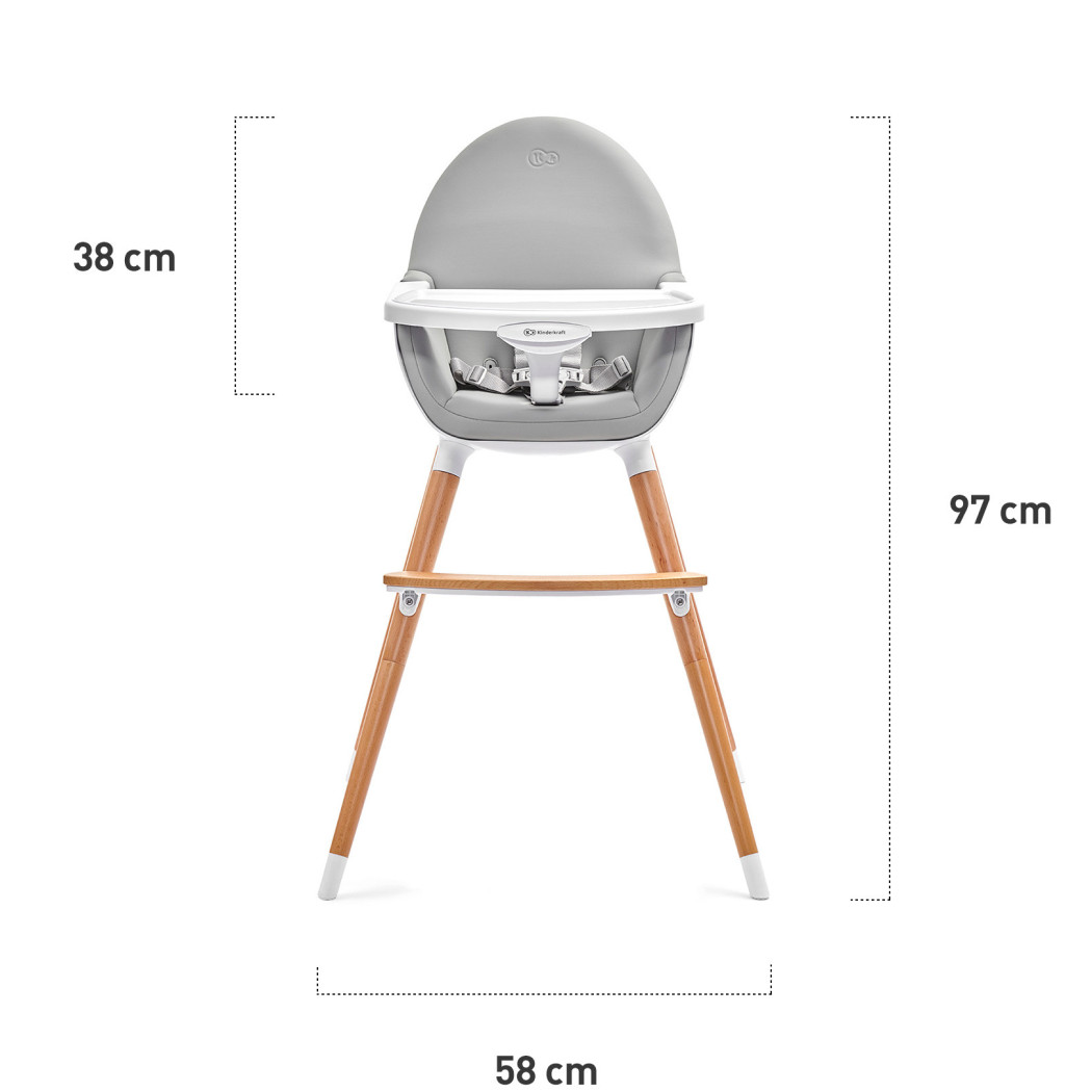 FINI- Full Black - Krzesełko Do Karmienia - 6 miesięcy + - Kinderkraft