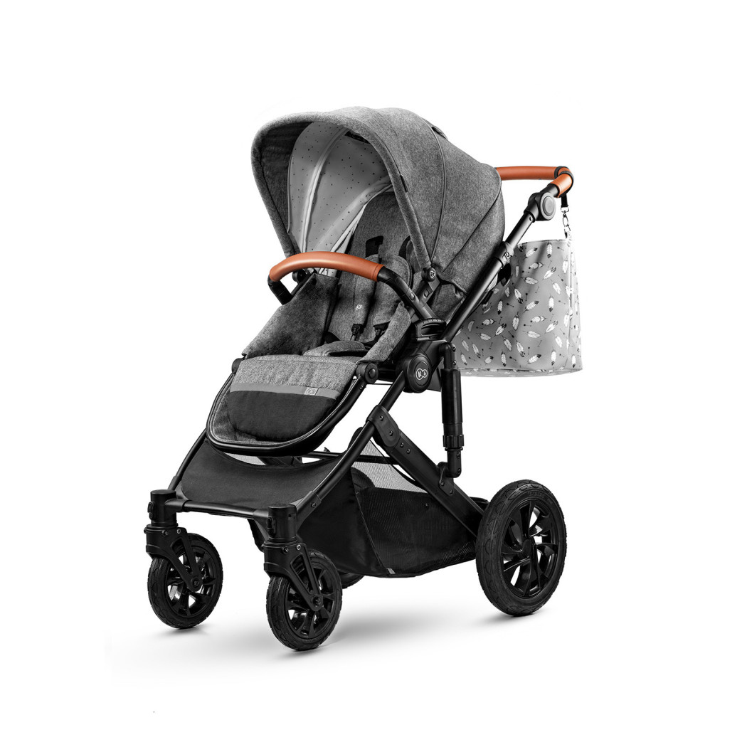 Wózek Głęboko Spacerowy - PRIME 2W1 - Gray -  Kinderkraft