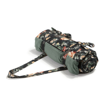 Blooming Boutique Noir & Velvet Khaki - Koc Piknikowy Picnic Z Kieszonką / Mata Do Zabawy XL - Velvet Collection - La Millou