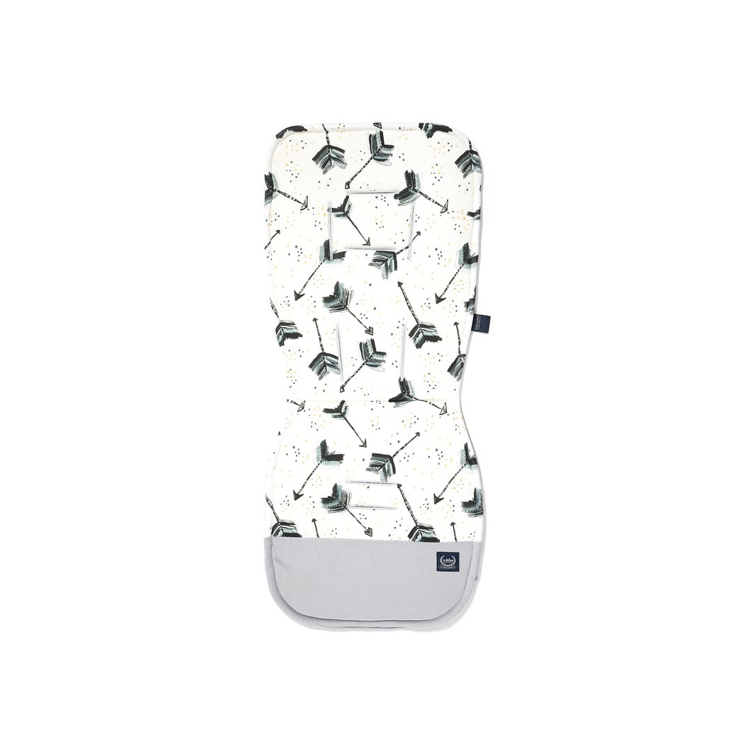Boho Royal Arrows & Velvet Dark Grey - Wkładka do wózka - Stroller Pad - La Millou - Organic Jersey Collection