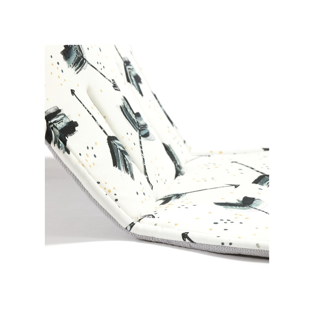 Boho Royal Arrows & Velvet Dark Grey - Wkładka do wózka - Stroller Pad - La Millou - Organic Jersey Collection