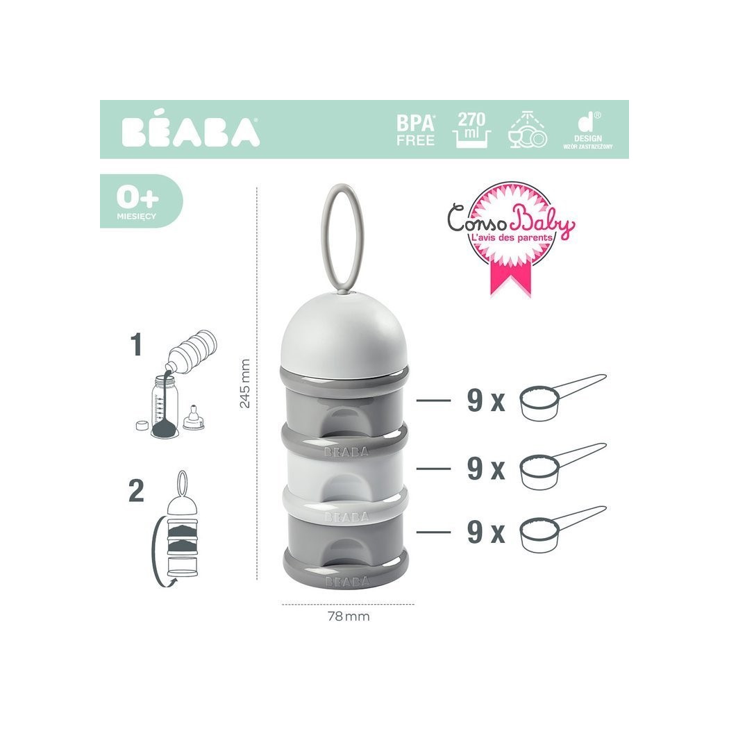 Light/Dark Mist - Pojemniki na mleko w proszku - Beaba