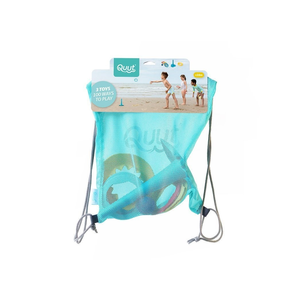 Set Plażowy - Triplet + Ringo + Magic Sharpers Sun - Zestaw Zabawek Na Plażę W Worku - Quut