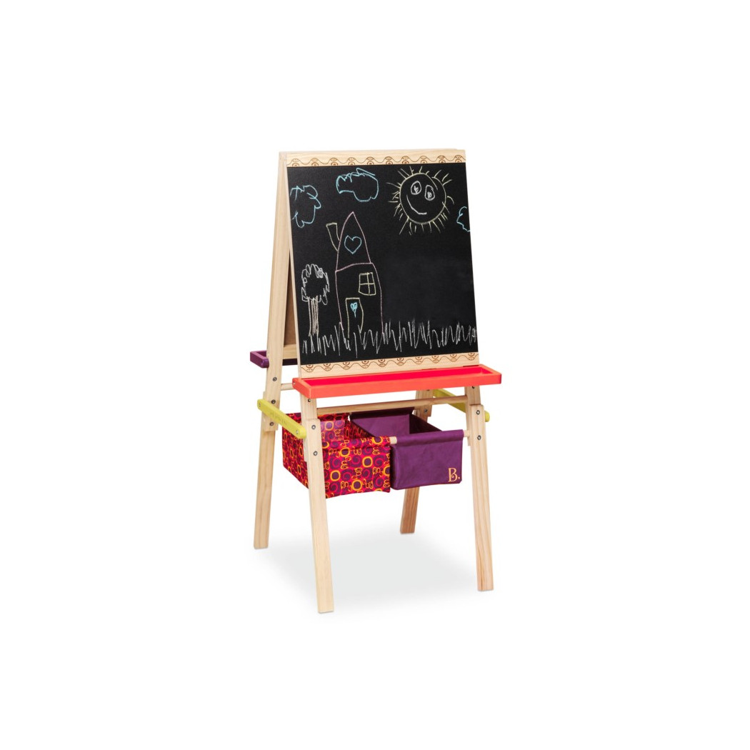Drewniana Sztaluga Małego Artysty - Easel Does It - Tablica Kredowa I Magnetyczna - Btoys