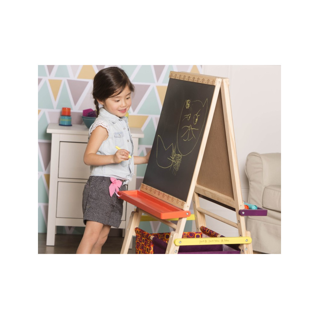 Drewniana Sztaluga Małego Artysty Easel Does It Tablica Kredowa I