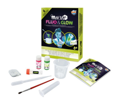 Mini Lab - FLUO&GLOW - Eksperymenty Świecące W Ciemności - BUKI