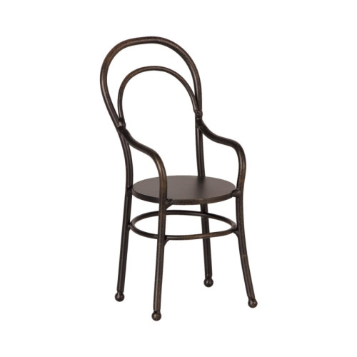 Czarne Metalowe Krzesło - Chair With Armrest Mini - Maileg