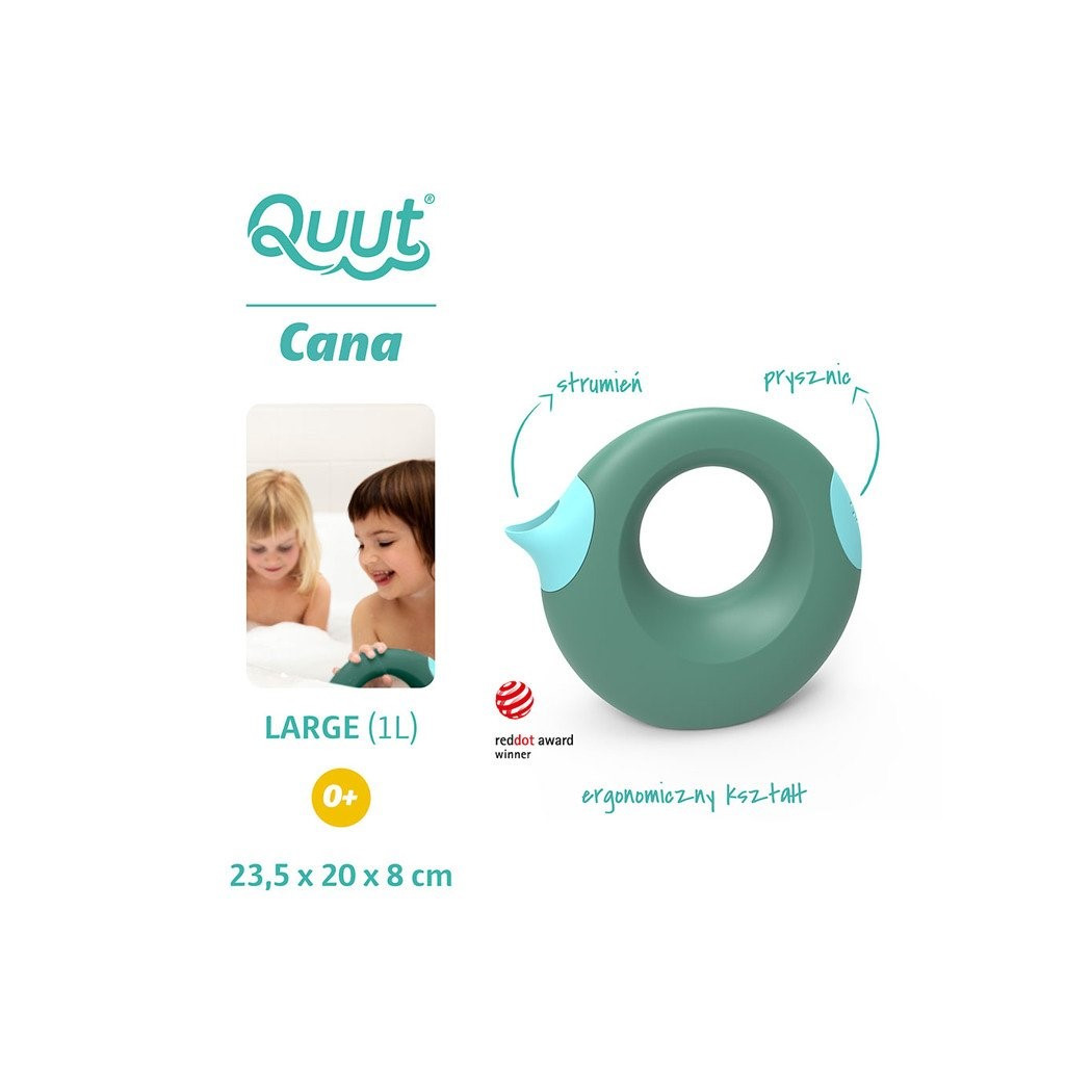 Cana L Mineral Green + Vintage Blue - Konewka Duża - Zielona - Quut