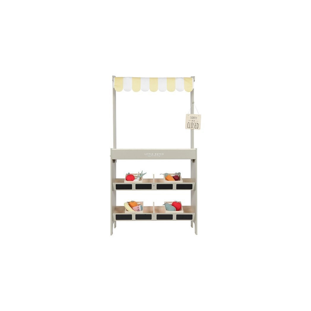 Drewniany Stragan Ze Skrzynkami Z Owocami i Warzywami- Little Dutch