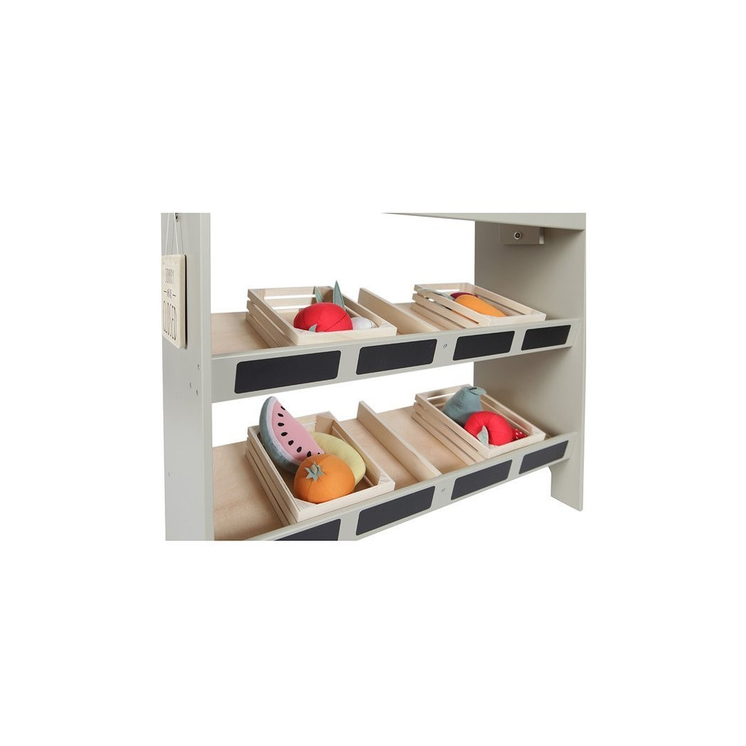 Drewniany Stragan Ze Skrzynkami Z Owocami i Warzywami- Little Dutch