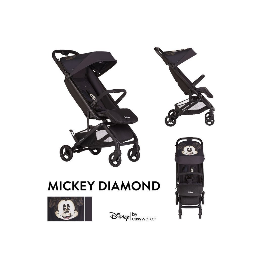Mickey Diamond Buggy GO - Kompaktowy Wózek Spacerowy Ze Zintegrowaną Torbą Transportową - DISNEY By Easywalker Buggy GO - Spacer