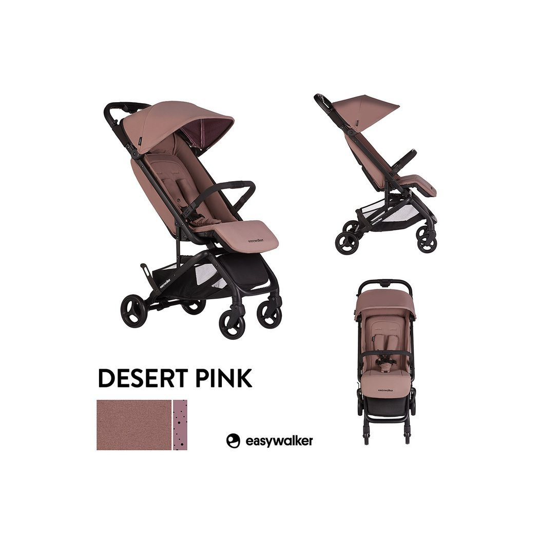Desert Pink Miley - Kompaktowy Wózek Spacerowy Ze Zintegrowaną Torbą Transportową - Easywalker Miley - Spacerówka - Easywalker