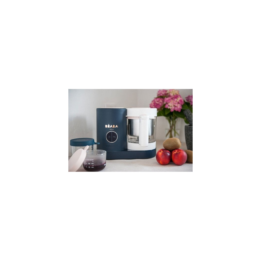 WYPRZEDAŻ Dark Blue - Pojemnik Szklany z Hermetycznym Zamknięciem 250 ml - Beaba