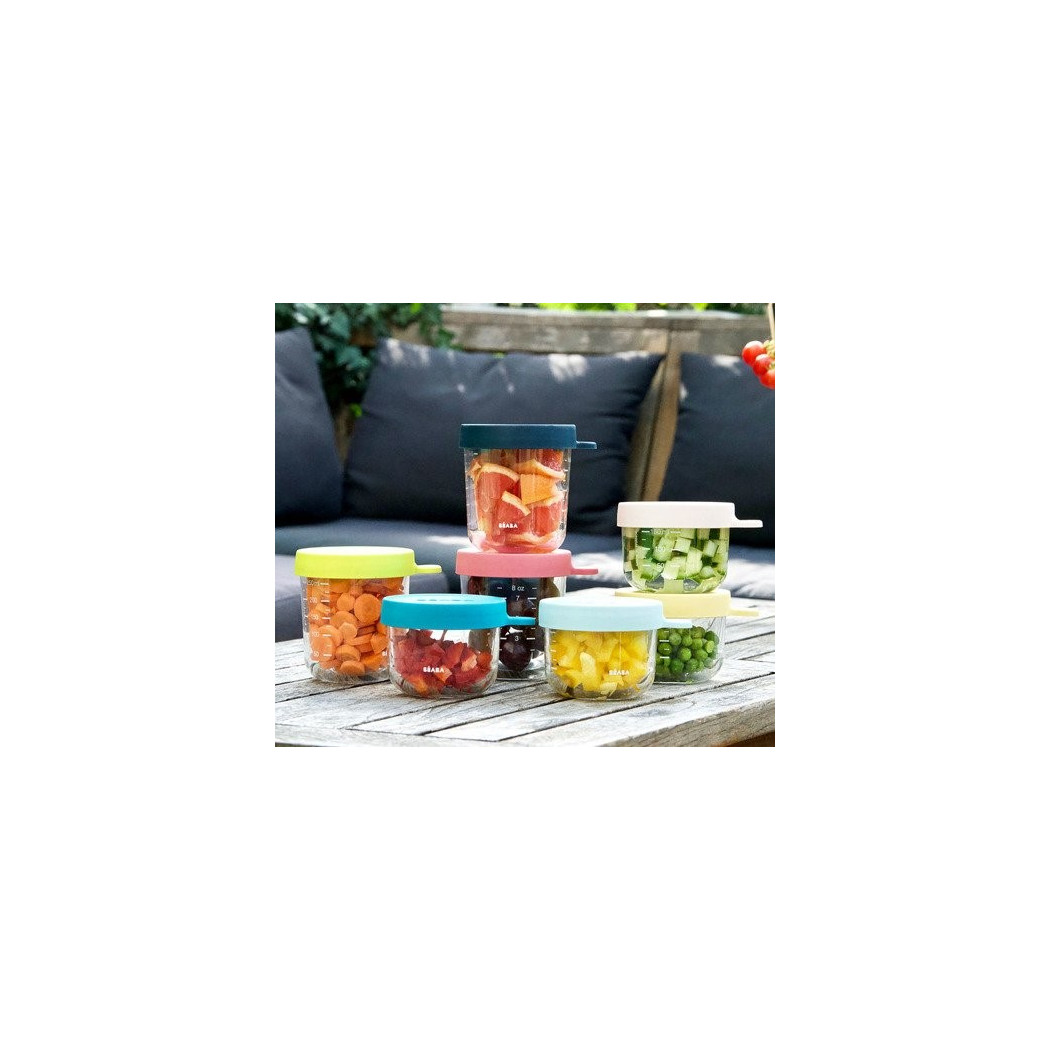 WYPRZEDAŻ Dark Blue - Pojemnik Szklany z Hermetycznym Zamknięciem 250 ml - Beaba