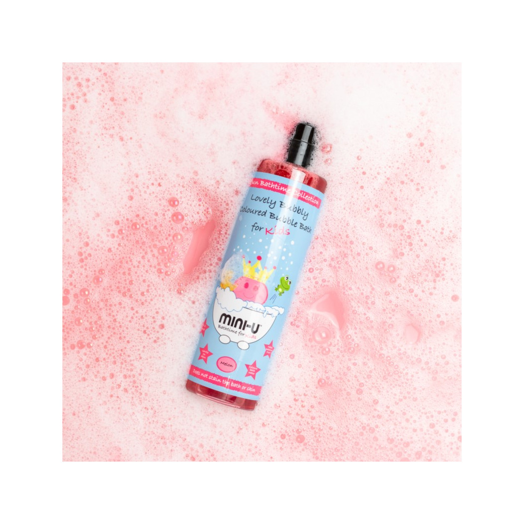 Różowy - Płyn Do Kąpieli Z Bąbelkami - 500 ml - Melon - MINI-U