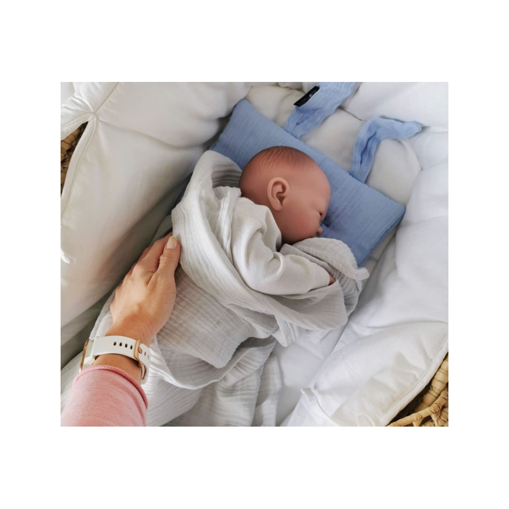 Ice Grey - Otulacz Muślinowy Kreszowany - 100x100cm- LullaLove