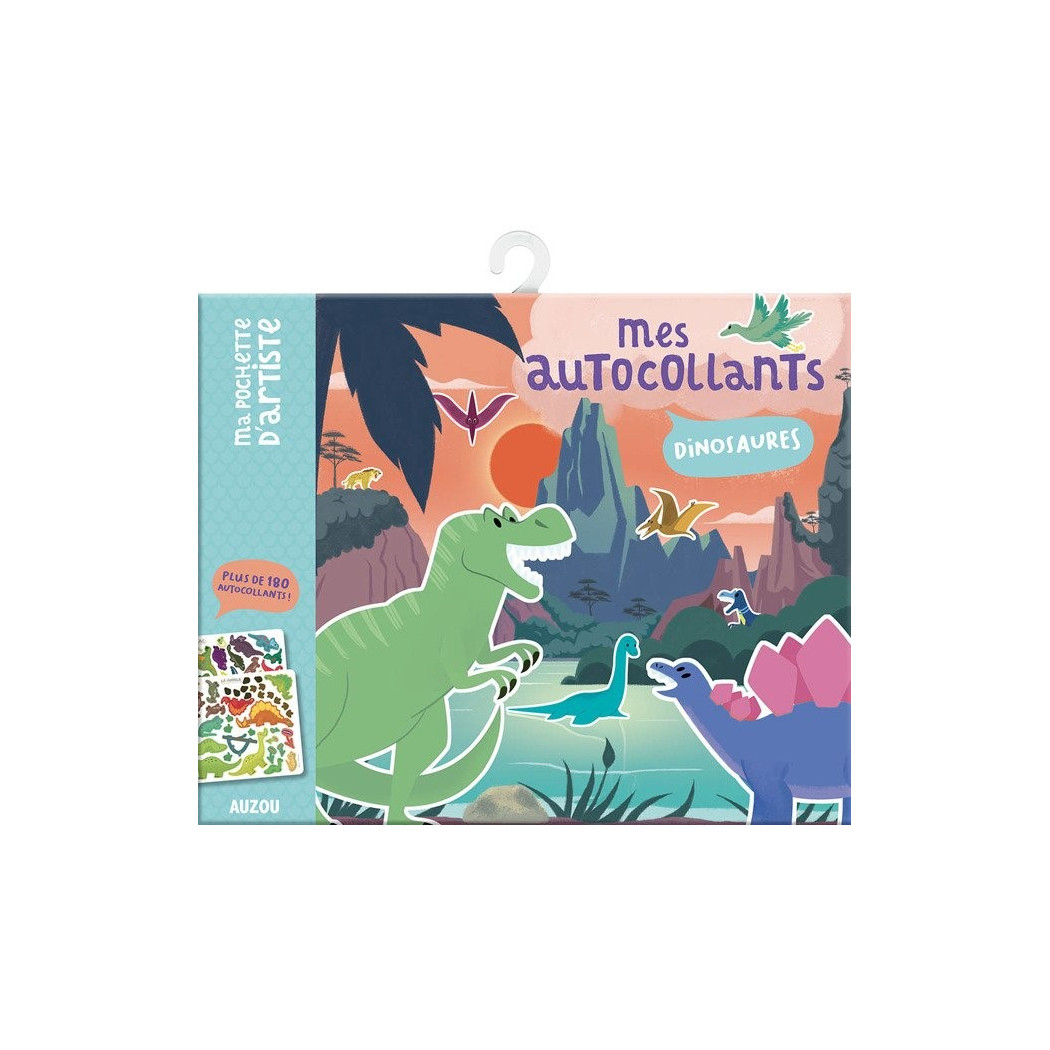 Dinozaury - Naklejki z Planszami 3+ - Auzou