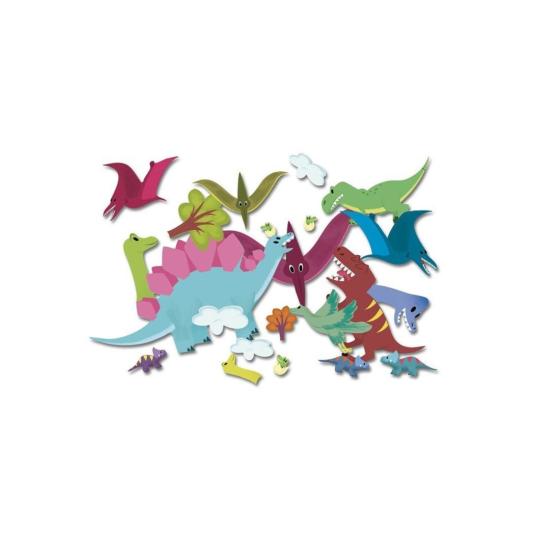 Dinozaury - Naklejki z Planszami 3+ - Auzou