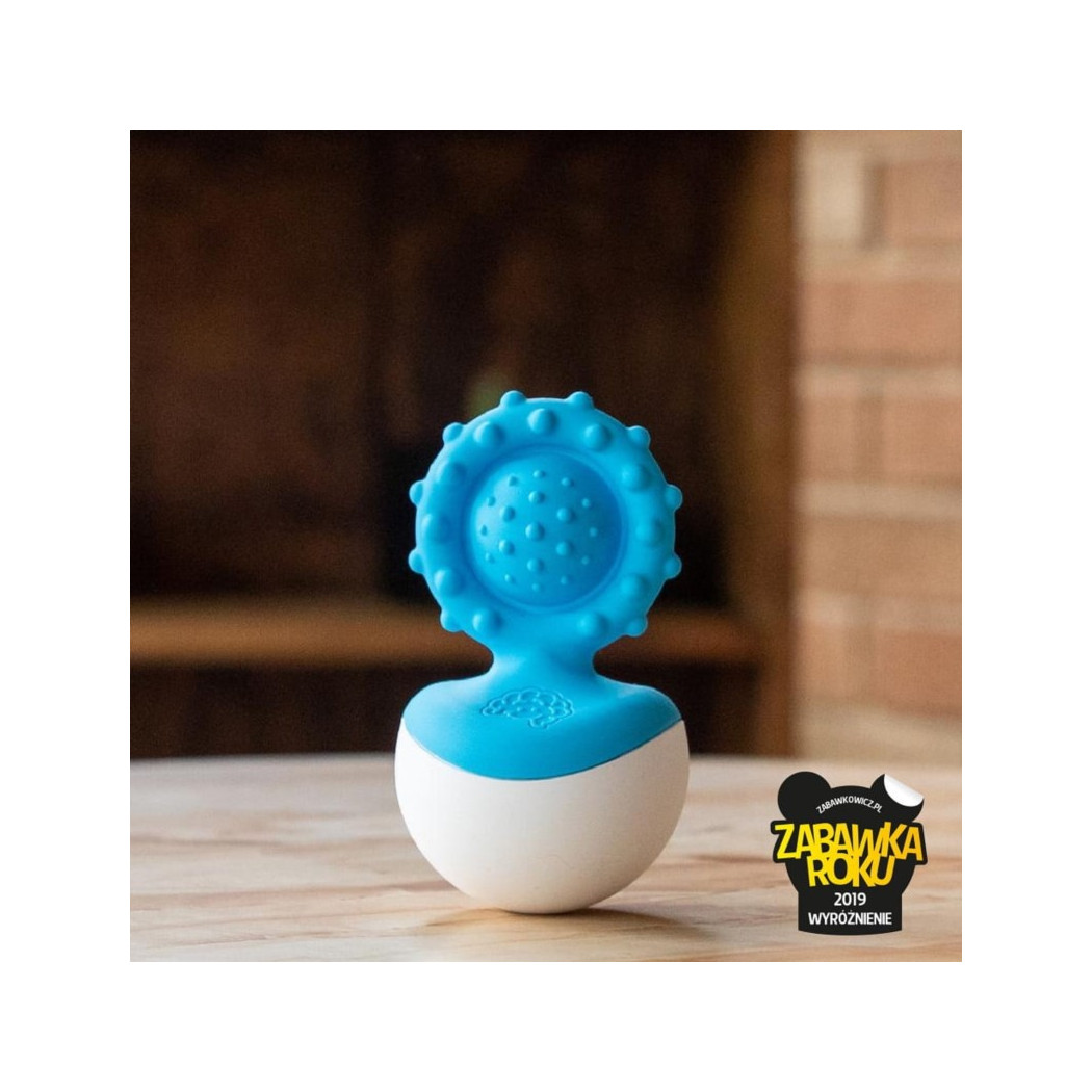 Niebieski Gryzak - Wańka Wstańka - Dimpl Wobble - Fat Brain Toys