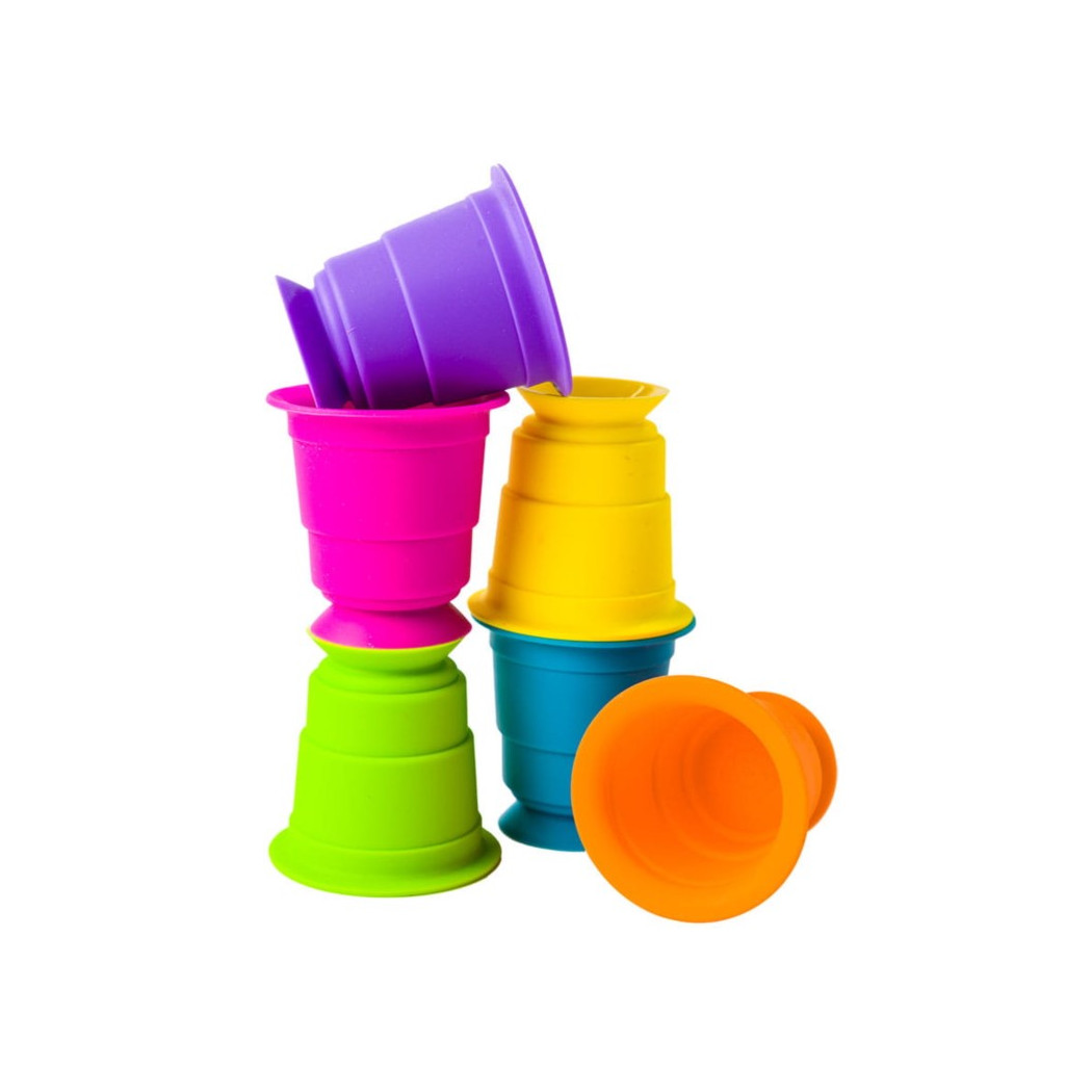 Kubeczki Przyssawki - Miękkie Kubeczki z Przyssawkami - Fat Brain Toys