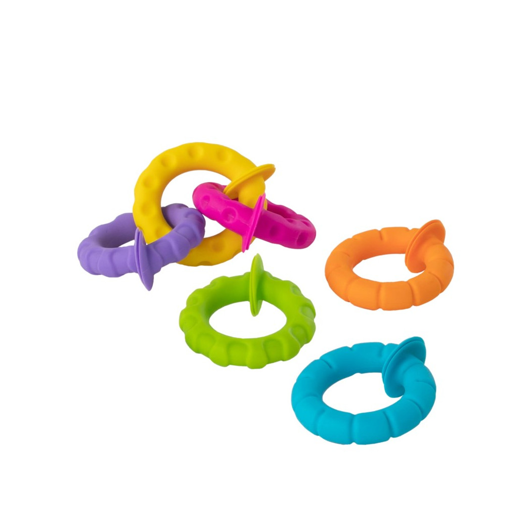 Obręcze - Mini Przyssawki - BoboPrzyssawki - Kółeczka - PipSquigz Ringlets -  Fat Brain Toys