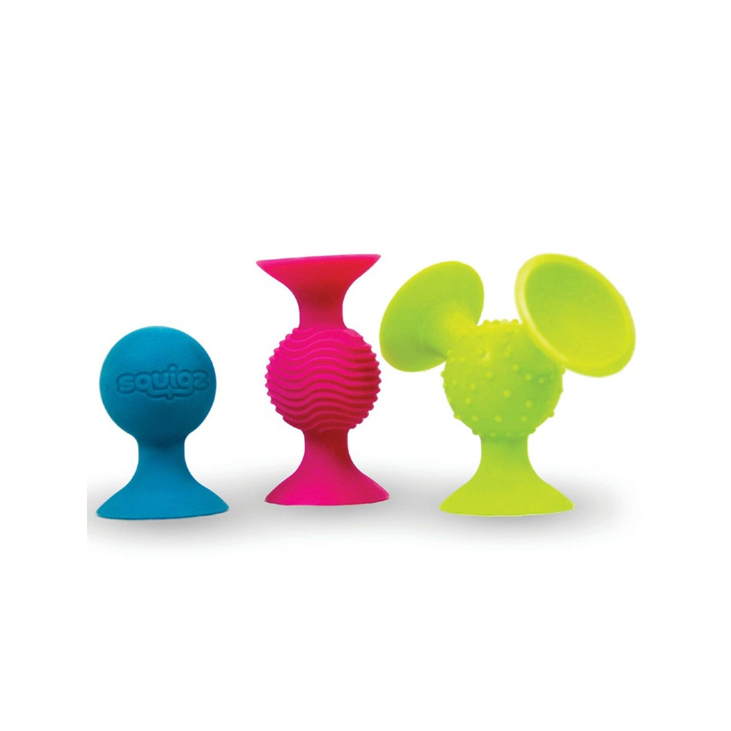 Bobo Przyssawki PipSqugiz - 3 Grzechotki- Fat Brain Toys