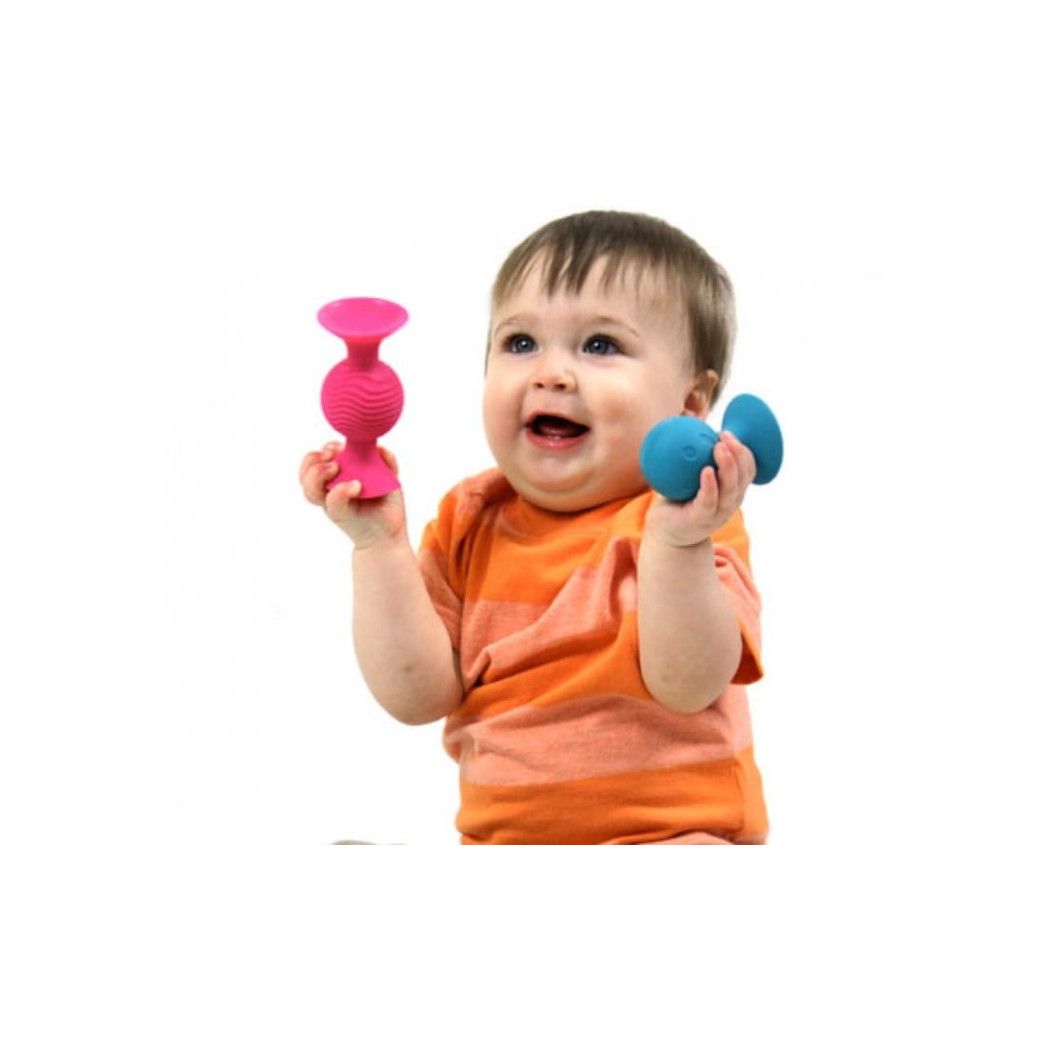 Bobo Przyssawki PipSqugiz - 3 Grzechotki- Fat Brain Toys