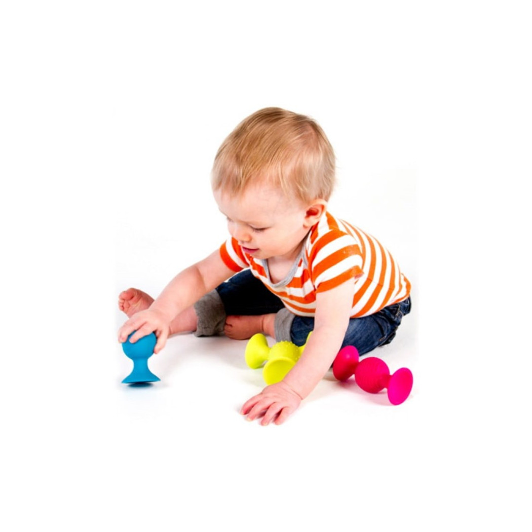 Bobo Przyssawki PipSqugiz - 3 Grzechotki- Fat Brain Toys