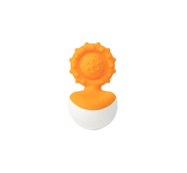 Pomarańczowy Gryzak - Wańka Wstańka -  Dimpl Wobble - Fat Brain Toys