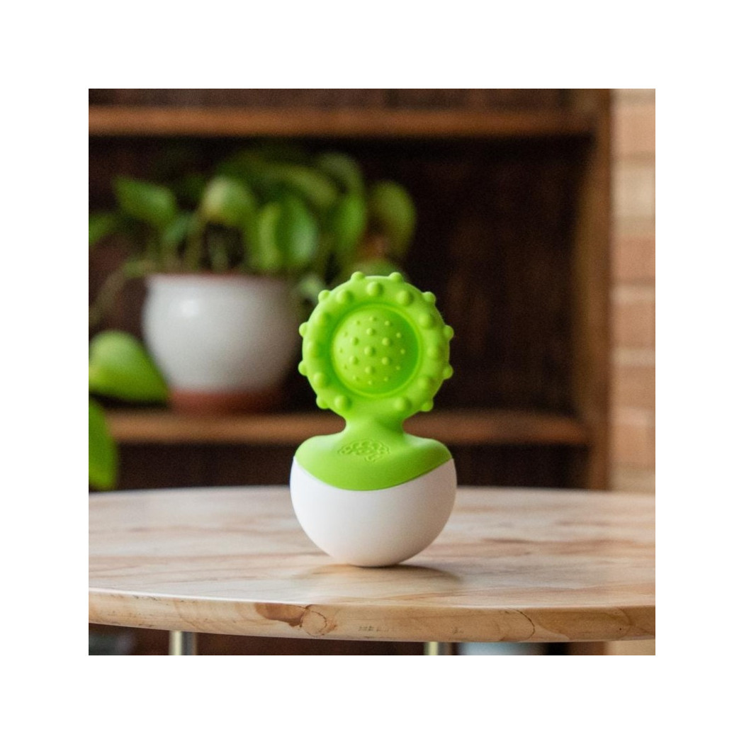 Zielony Gryzak - Wańka Wstańka -  Dimpl Wobble - Fat Brain Toys