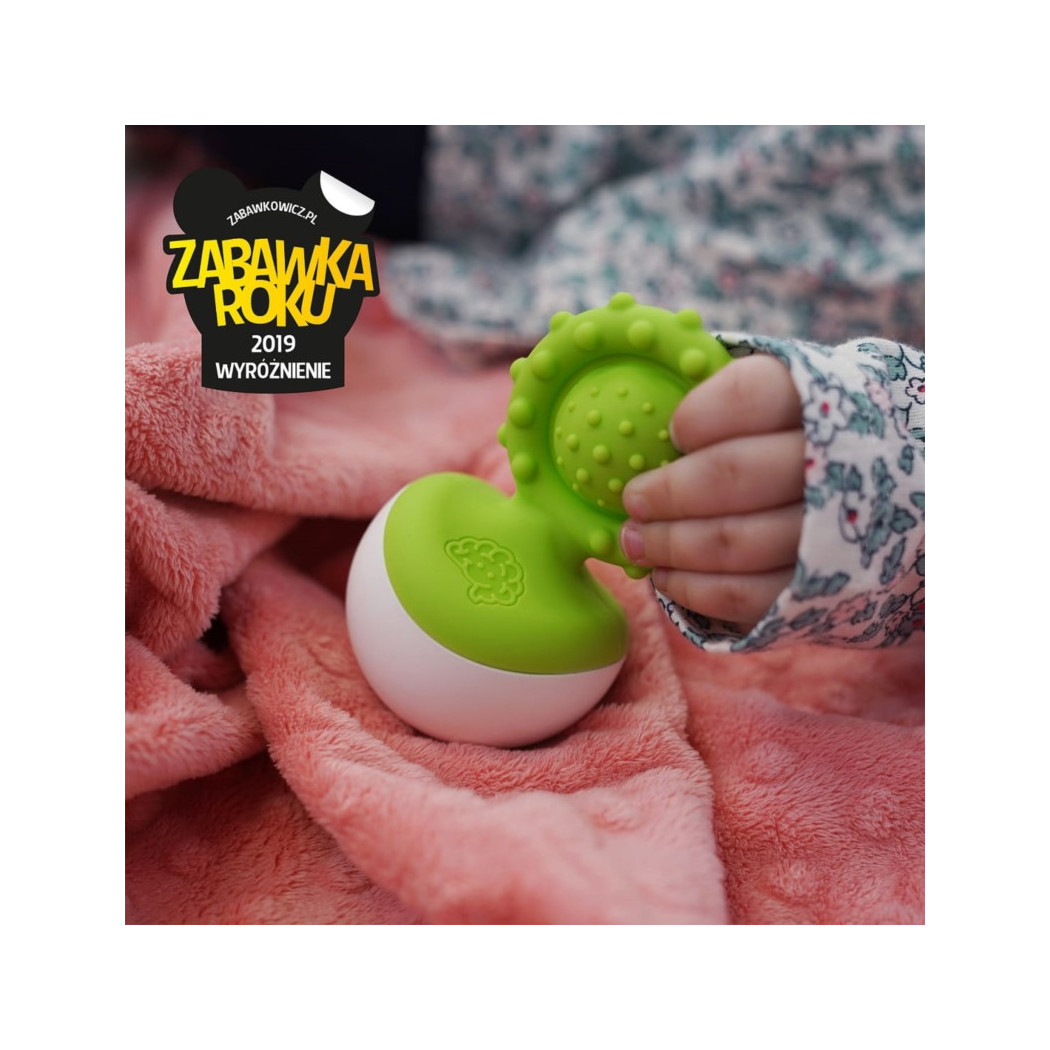 Zielony Gryzak - Wańka Wstańka -  Dimpl Wobble - Fat Brain Toys