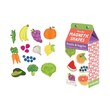 Owoce I Warzywa - Zestaw Drewnianych Magnesów - 35 Elementów - Mudpuppy
