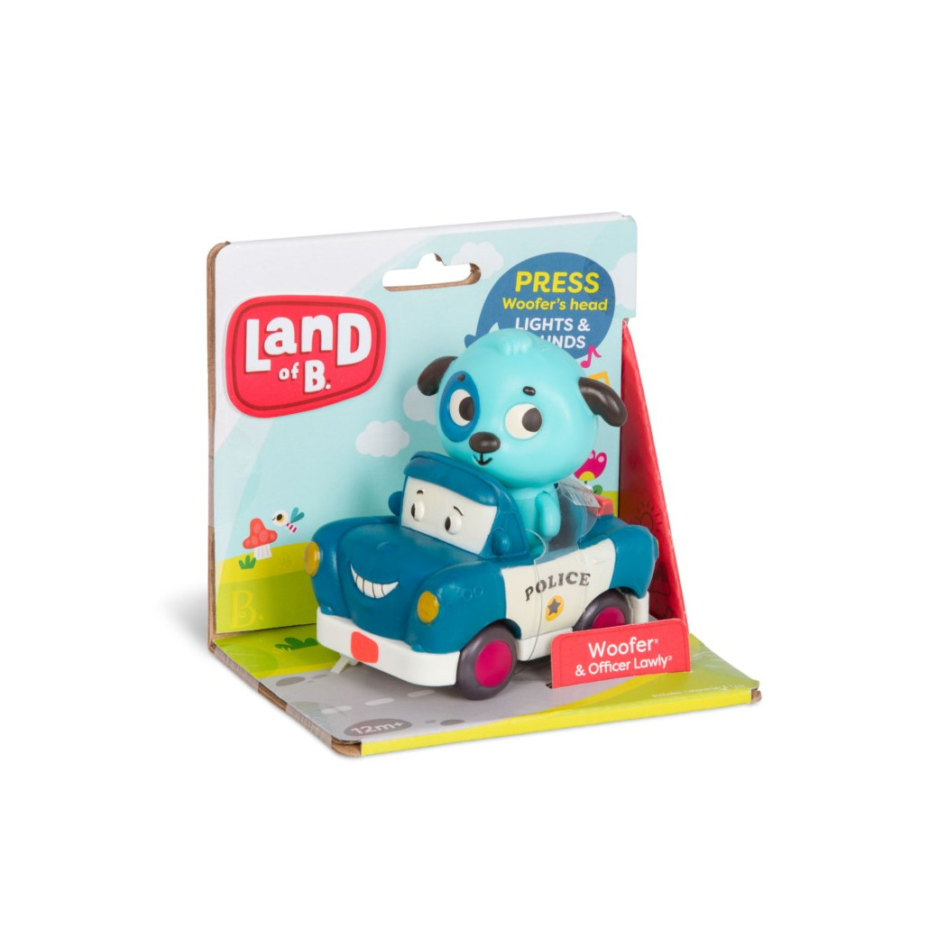 Miękkie autko sensoryczne - Radiowóz z Pieskiem - Woofer & Officer Lawly - Land Of B